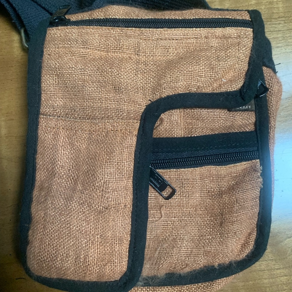 Hemp cross body purse from Bali.